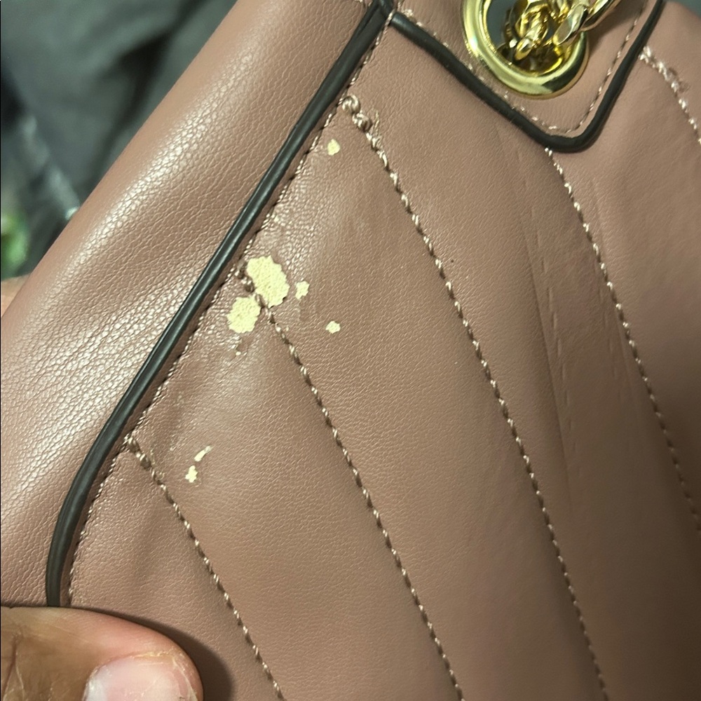 JustFab Blush Quilted Shoulder Bag with Gold Chain - Picture 12 of 12